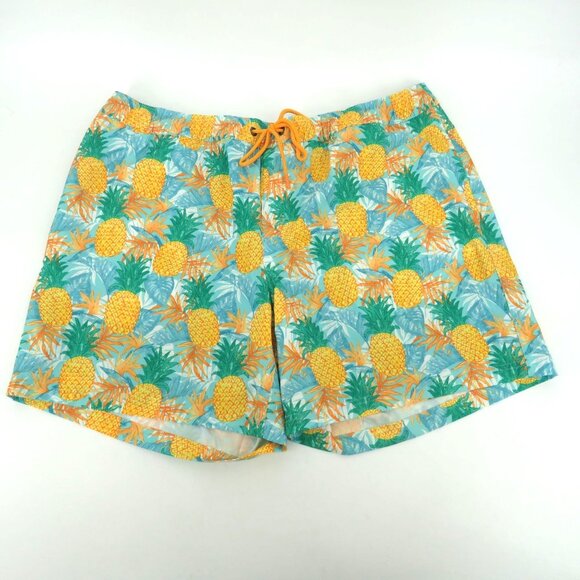 Members Mark Men's Resort Swim Trunks Pineapple XXL NWT - Picture 1 of 4
